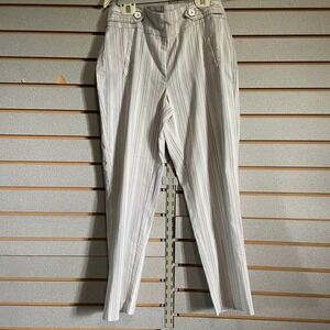 Cato Striped Career Pants High Waist Dress Pants Business‎ Casual Size 8